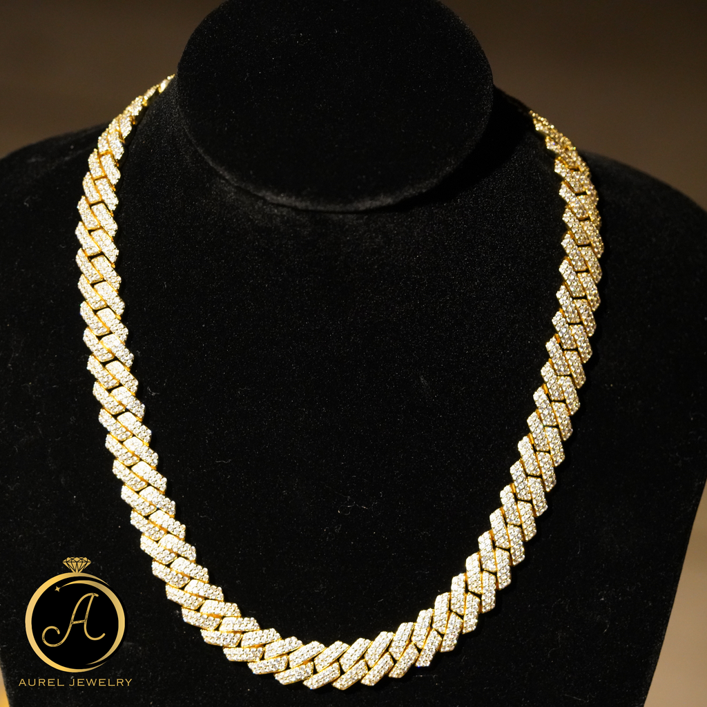 Cuban Link Chain キューバンリンクチェーン 【 14mm 】Silver / Gold