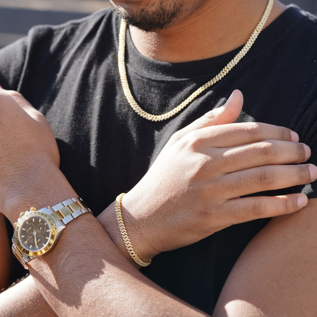 Cuban Link Chain キューバンリンクチェーン 【 5mm 】Silver / Gold