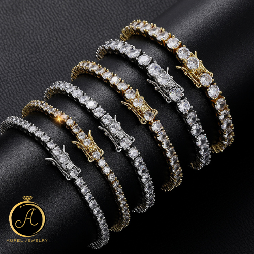 Tennis Chain Bracelet テニスチェーン ブレスレット【 3.5mm 】Silver / Gold