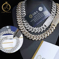 Moissanite Cuban Link Chain Necklace 20mm S925｜モアサナイト キューバンリンクチェーン Silver / Gold