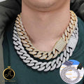 Moissanite Miami Cuban Chain Necklace 20mm S925｜モアサナイト マイアミ キューバンチェーン Silver / Gold