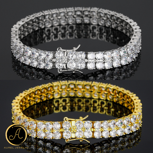 Double Row Tennis Bracelet ダブルロウ テニスブレスレット【 Silver / Gold 】