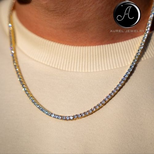 Tennis Chain Necklace テニスチェーン ネックレス【 3mm 】Silver / Gold