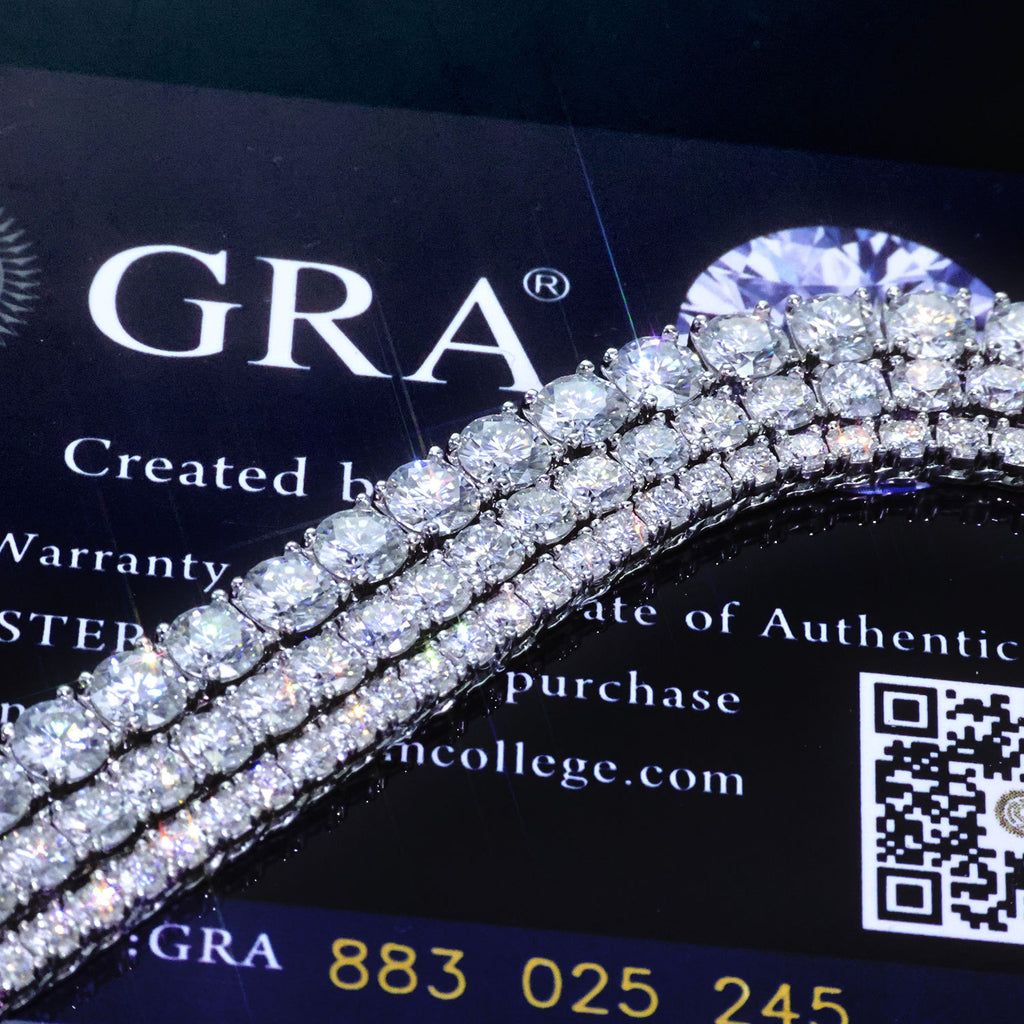 Moissanite Tennis Bracelet s925 モアサナイト テニスチェーン ブレスレット【 2.3.4.5mm 】Silver / Gold / Rose Gold