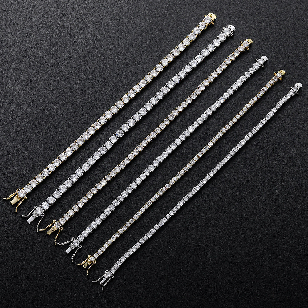 Tennis Chain Bracelet テニスチェーン ブレスレット【3mm / 5mm】Silver / Gold