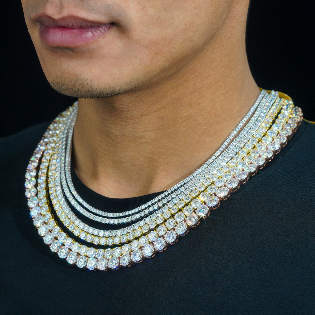 Moissanite Tennis Chain Necklace s925 モアサナイト テニスチェーン ネックレス 【2.4.5mm】Silver / Gold / Rose Gold (コピー)