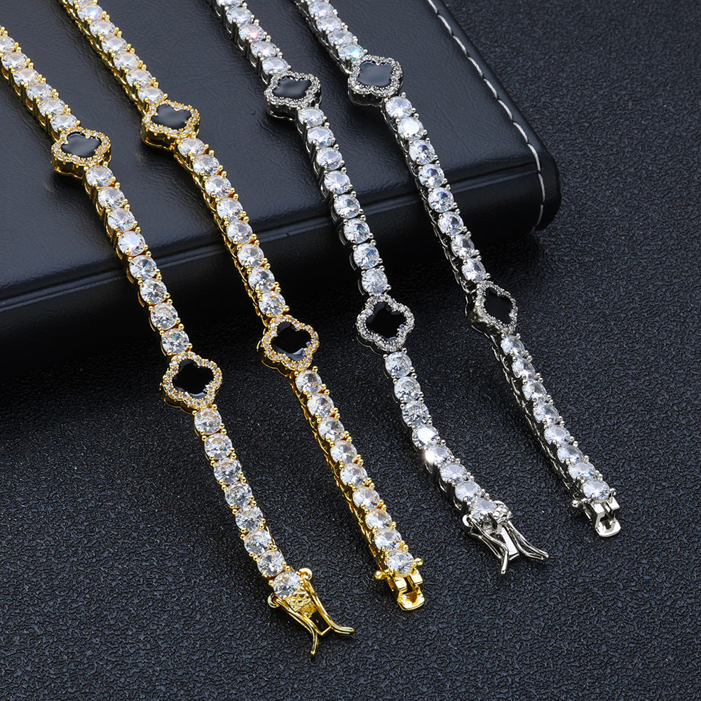 Clover Tennis Neclace クローバー テニスネックレス【Silver / Gold】