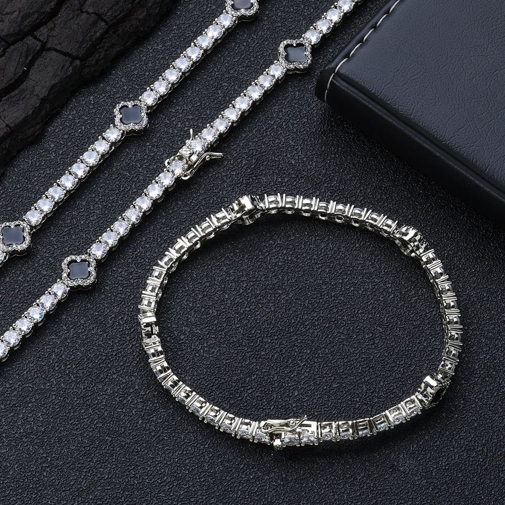 Clover Tennis Neclace クローバー テニスネックレス【Silver / Gold】