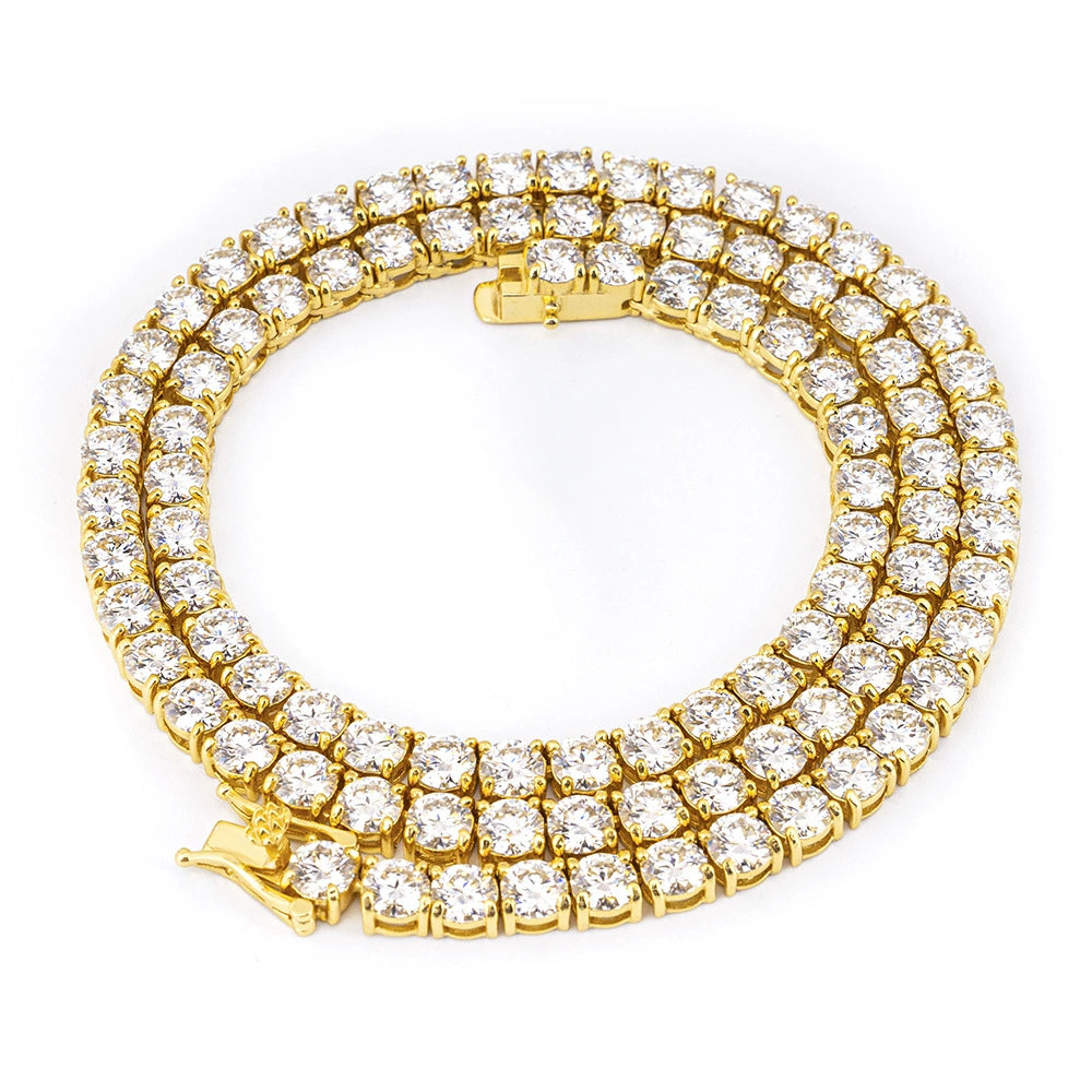 Moissanite Tennis Chain Necklace s925 モアサナイト テニスチェーン ネックレス 【2.4.5mm】Silver / Gold / Rose Gold (コピー)