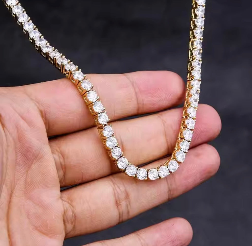 Tennis Chain Necklace テニスチェーン ネックレス【 5mm 】Silver / Gold