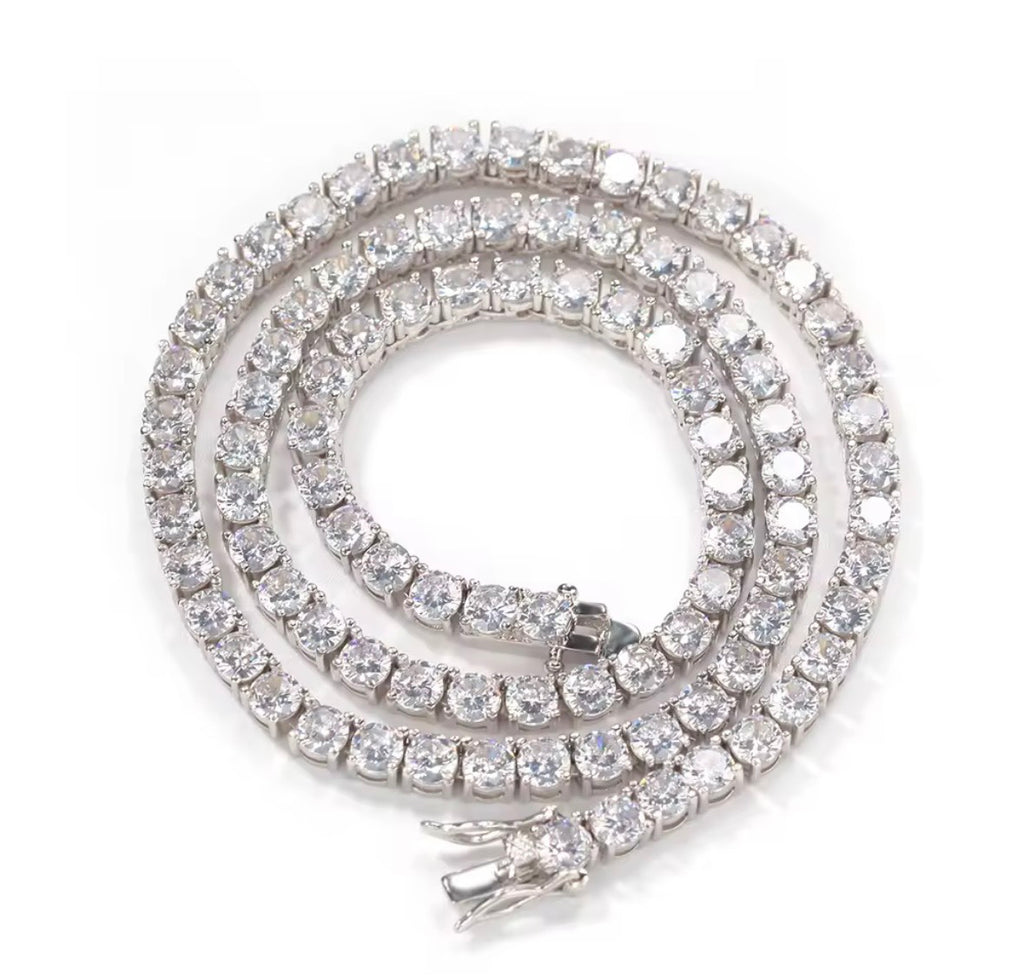 Tennis Chain Necklace テニスチェーン ネックレス【 5mm 】Silver / Gold