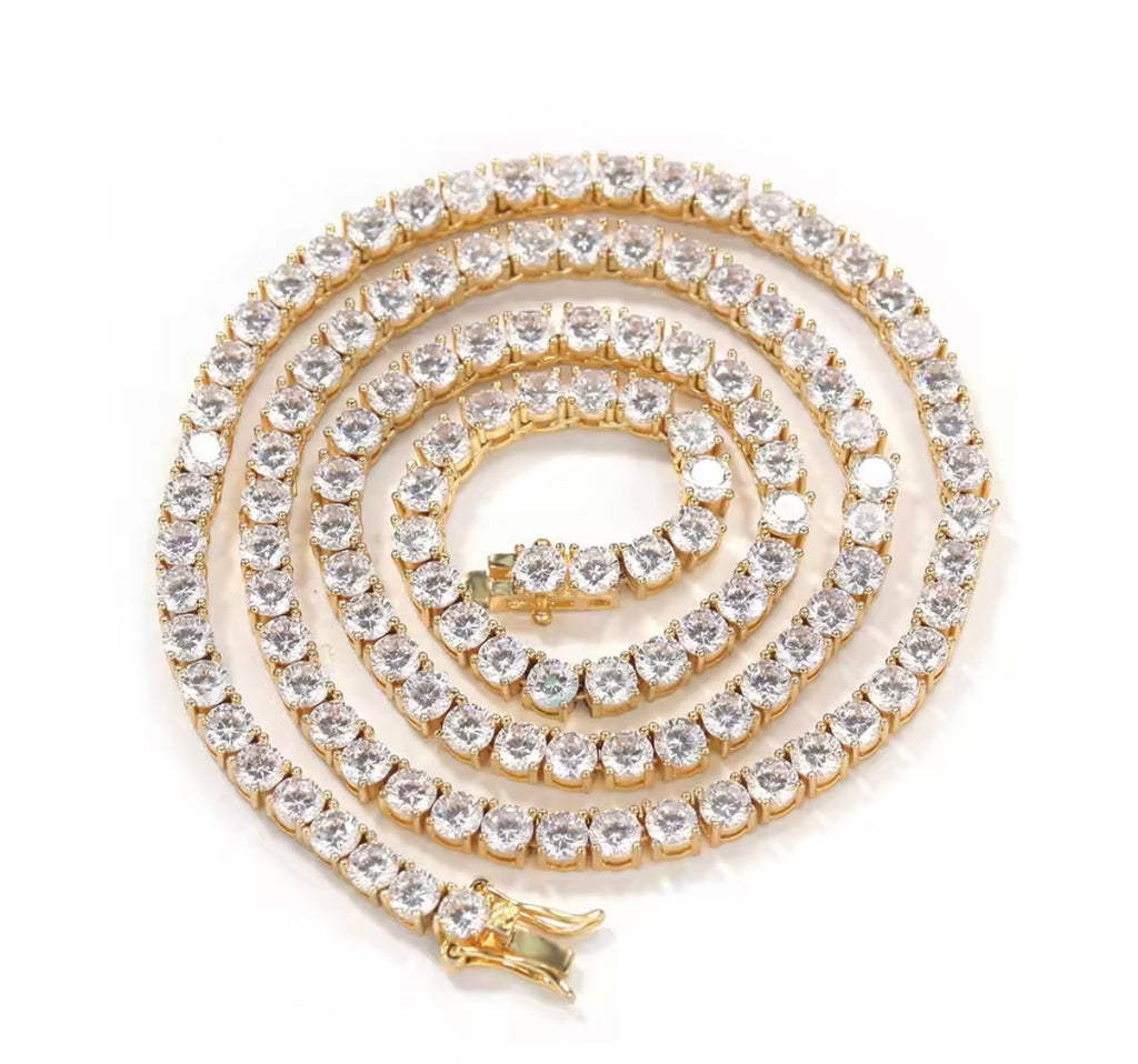 Tennis Chain Necklace テニスチェーン ネックレス【 5mm 】Silver / Gold