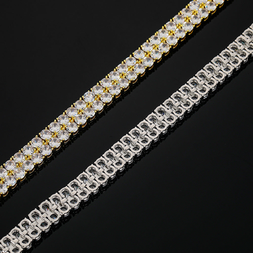 Double Row Tennis Bracelet ダブルロウ テニスブレスレット【 Silver / Gold 】