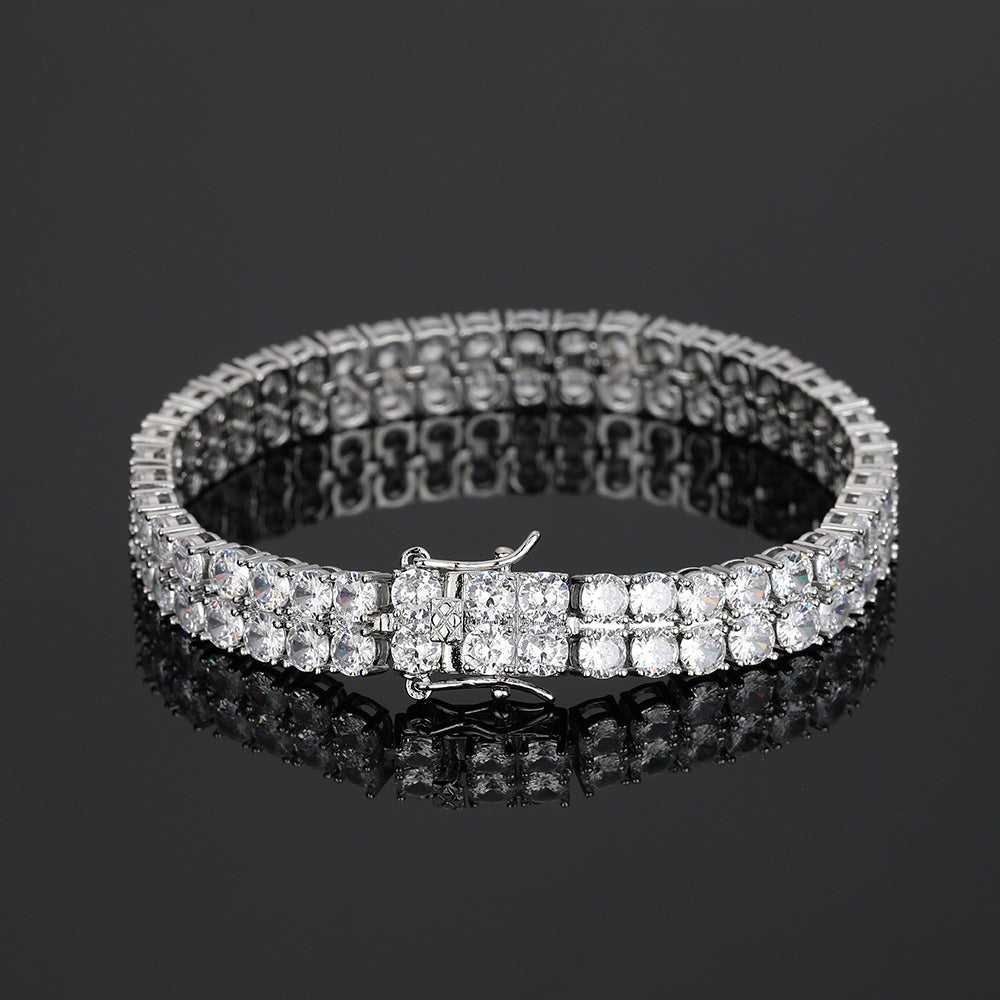 Double Row Tennis Bracelet ダブルロウ テニスブレスレット【 Silver / Gold 】