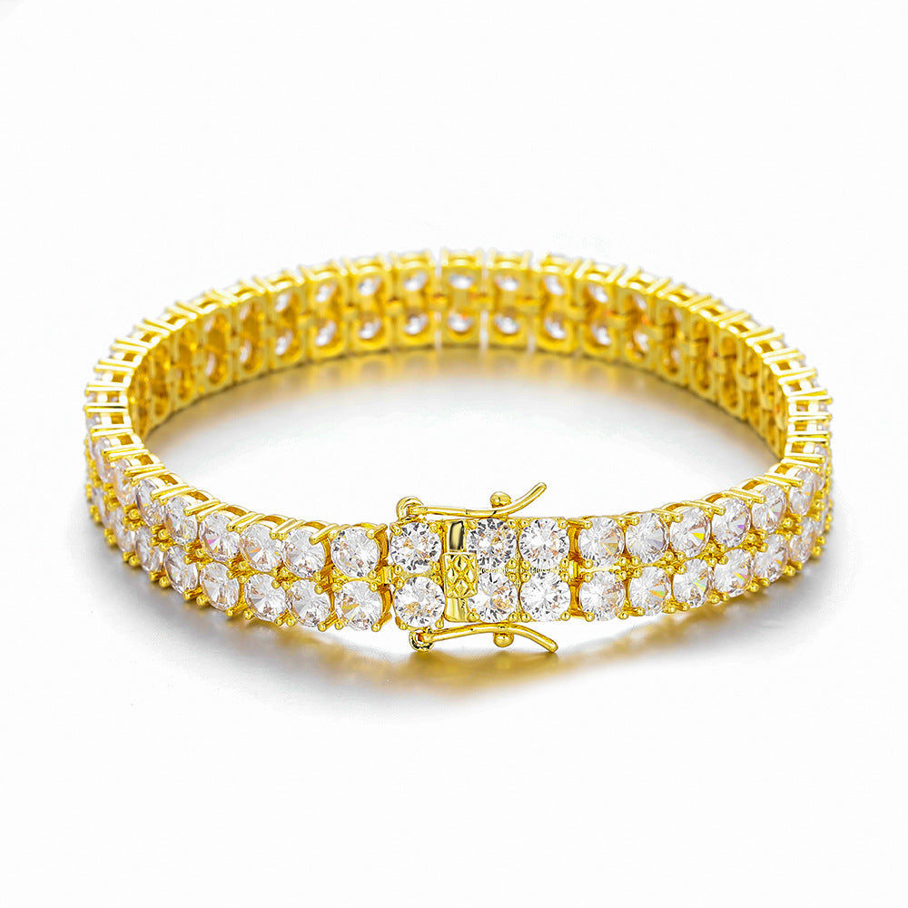 Double Row Tennis Bracelet ダブルロウ テニスブレスレット【 Silver / Gold 】
