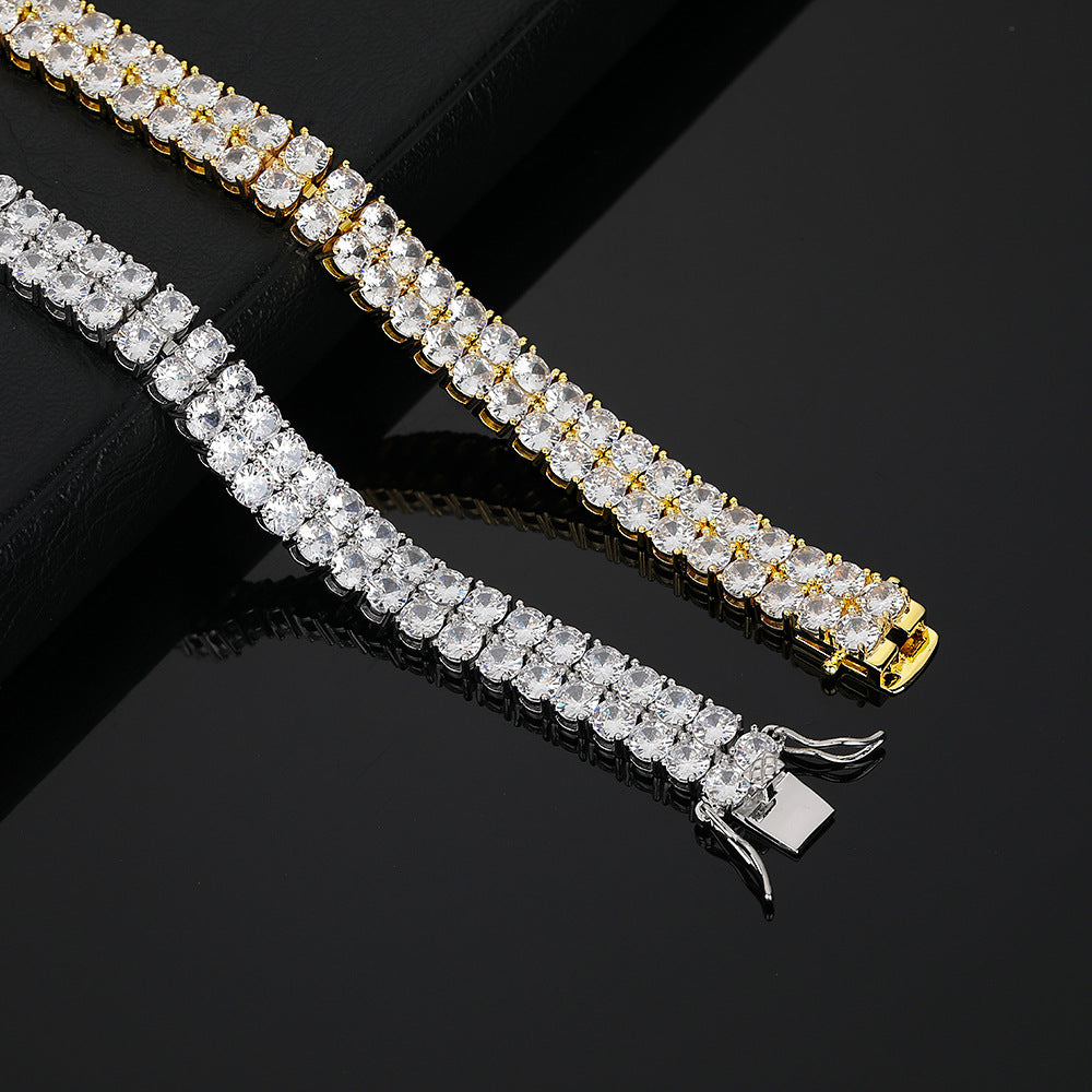 Double Row Tennis Bracelet ダブルロウ テニスブレスレット【 Silver / Gold 】
